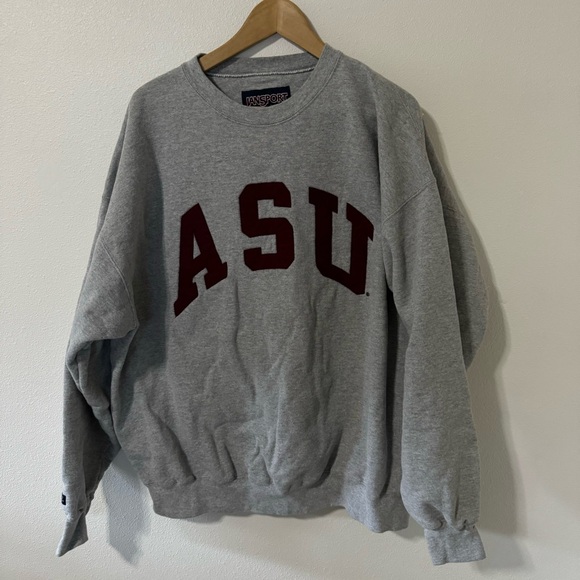 Vintage Arizona State ASU Jansport Embroidered Patch Crew Sweatshirt Gray-XXL - Picture 1 of 7